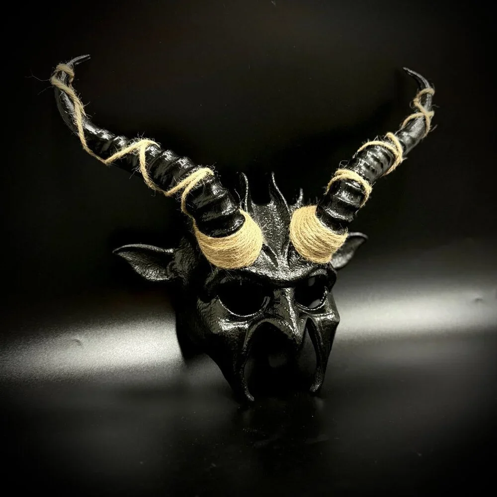 Krampus Ram Goat Demon with Horns Devil Halloween Masquerade Masks Party